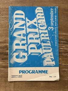 Offizielles Programm - Grand Prix Paul Ricard - 3. September 1972 - Castellet Rare - Bild 1 von 11