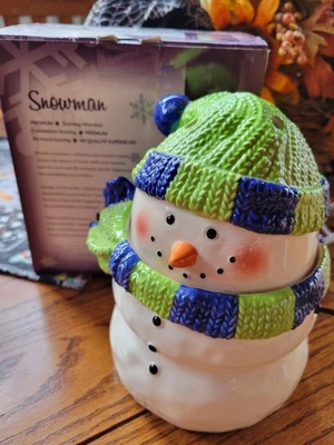 Scentsy Snowman Wax Warmer Christmas Full Size Holiday Collection Winter Retired - Image 1 of 4