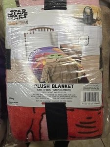 NWT Mandalorian Throw Plush Blanket 62x90 Star Wars Twin/Full Size - Picture 1 of 1