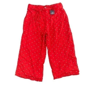 Abercrombie Kids Red Polka Dots Tie Belt Pants Size 7/8 - Picture 1 of 6