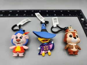 Disney Series 40 - 90's Cartoons Bag Clips - Darwing, Chip, Cubbi - Lot of 3 - Picture 1 of 9