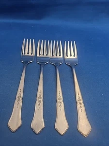 Lot of 4 Oneida ASHMORE Stainless Salad Forks 6 3/4" - Picture 1 of 5