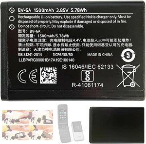 BV-6A - Batteria Di Ricambio Compatibile Con Nokia 8110 4G (2017) / Nokia 2720 F - Foto 1 di 12