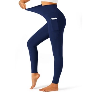 Leggings with Pockets Yoga Pants Women High Waisted Buttery Soft Workout Pant... - Picture 1 of 6