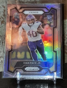 Panini Prizm Ivan Pace Jr. Silver Prizm RC #366 2023 Minnesota Vikings - Imagen 1 de 2