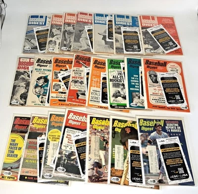 1971-1974 SIGNED x27 Baseball Digest Magazine Lot ~ Ryan, Seaver, Killebrew ++++ - Image 1 of 4