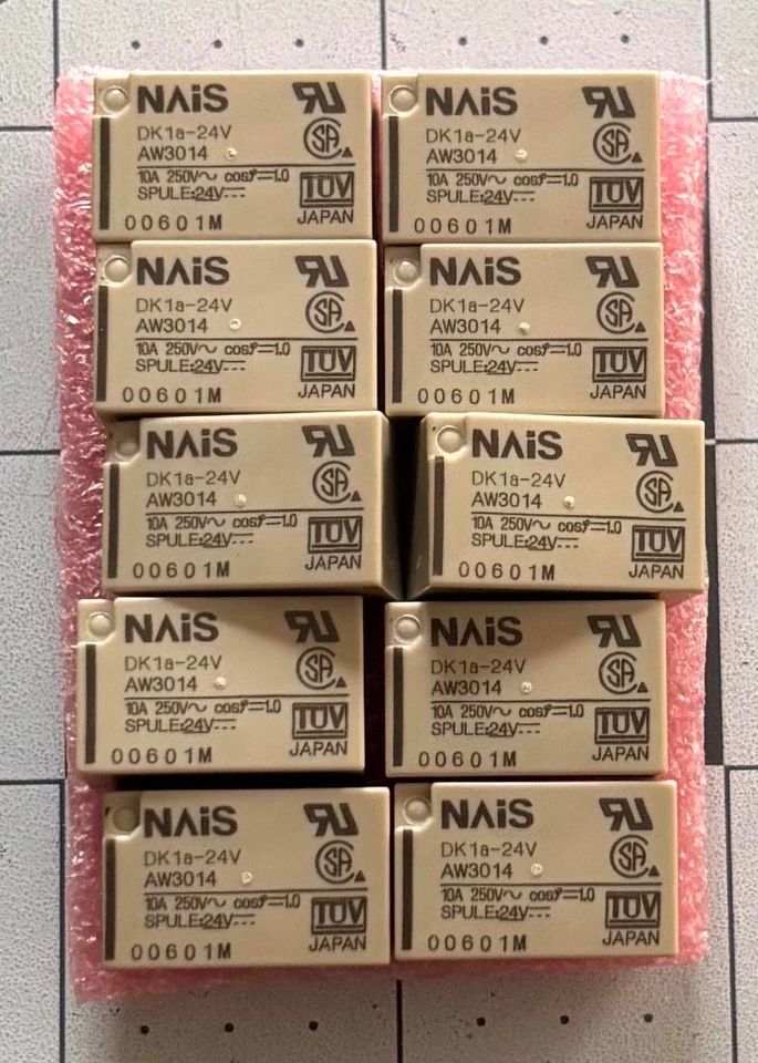 Contactor relé 10A 250VAC 24DC NAIS DK-1a 24V, DK1a-24V, nuevo, hecho en Japón Foto 1 de 1