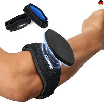CAMBIVO Ellenbogenbandage 2 Pack verstellbarer, Tennisarm Bandage mit EVA Pad,