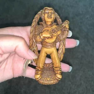Vtg Coco Joe's Hawaiian Aloha Ukulele Guitar Hapa Wood Figurine Souvenir Hawaii - Picture 1 of 7