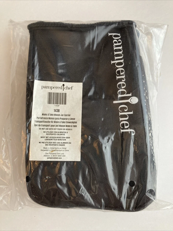 Bolsa transportadora de tarro de masón aislada Pampered Chef Make & Take #1438 Foto 1 de 1