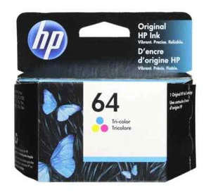 HP #64 Kolorowy wkład atramentowy 64 N9J89NOWY ORYGINALNY - Zdjęcie 1 z 1