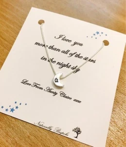 Love you to the moon and back, Tochterkette, Mumienkette, Mondkette - Bild 1 von 7