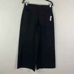 Old Navy High-Waisted Pull-On Pixie Wide-Leg Pants Size Petite M PM Black - Picture 1 of 11