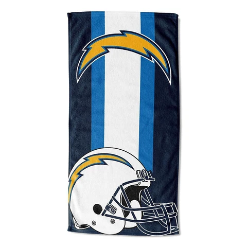 NFL Los Angeles Chargers Zone Read Marque Beach Towel, 30" x 60" Blue Cover
