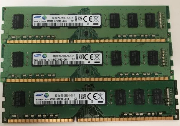 Samsung M378B1G73DB0-CK0 24GB (3x 8GB) 2Rx8 PC3-12800U DDR3 Memory RAM - Image 1 of 1
