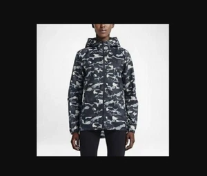 NWT $110.00 687611-010 Nike Women Run T/F Long Camo Windrunner Jacket SZ XS - Picture 1 of 1