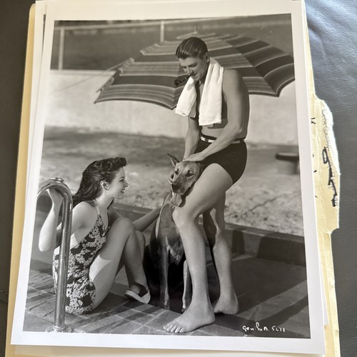 SUSAN HAYWARD RONALD REAGAN ORIG 8X10 PHOTO IN BATHING SUIT LEARN TO ...