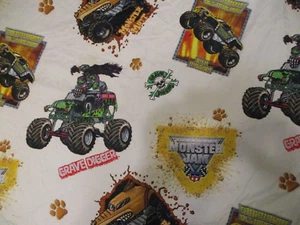 Monster Jam hoja plana 91" largo x 80" ancho excavadora de tumbas destrucción máxima como está - Imagen 1 de 14