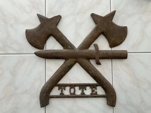 Riesige verbesserte Orden roter Männer BEUTELTASCHE Gusseisen Plakette Indianer Boston Tea Party - Bild 1 von 10