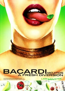 BACARDI RUM AD #107 RARE 2002 OOP - Imagen 1 de 2