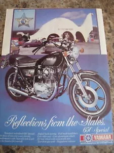 YAMAHA WORLD CHAMPIONS REFLECTIONS FROM THE STATES 650 SPECIAL ADVERT A4 FILE 43 - Picture 1 of 1