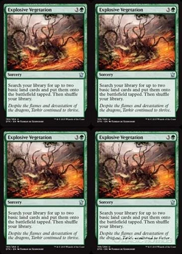 MTG - 4x EXPLOSIVE VEGETATION - Dragons of Tarkir (U) - Image 1 of 1