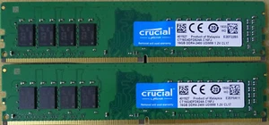 Crucial 32 GB (2 Stück je 16 GB) PC4-19200 DDR4-2400 - Bild 1 von 1