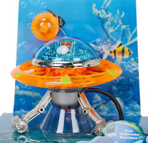 UFO Shaped Action Air Ornament Fish Tank Decor Aquarium Decoration