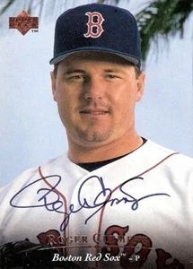 Roger Clemens 1995 cubierta superior en tarjeta autógrafo certificado de autenticidad UDA BOSTON RED SOX firmado - Imagen 1 de 2