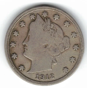 1912 Liberty Nickel in FINE condition ~ PLEASE SEE THE SCAN    stk 45 - Picture 1 of 5