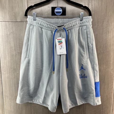 Nike Air Jordan UCLA Bruins Terry Men's Shorts Grey Blue Size Large DM9158-007 Cover