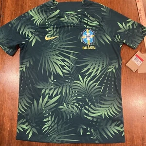 Camiseta deportiva de fútbol 2023 Nike Brasil CBF para hombre Academia prepartido talla L DR4922-329 - Imagen 1 de 10
