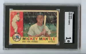 1960 Topps Mickey Mantle New York Yankees #350 🚀 🚀💥 SGC grado 1 - Foto 1 di 2