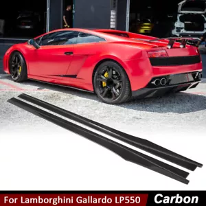 Faldas laterales de carbono real para Lamborghini Gallardo LP550 560 570 08+ extensión labio - Imagen 1 de 12