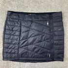 Smartwool Puffer Skirt Women's Large Black Lined Front Zipper Nylon Merino Wool