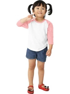 Infant Baseball Raglan T-Shirts 3/4 Sleeve Jersey Tee Boys Girls Baby Preschool - Picture 1 of 72