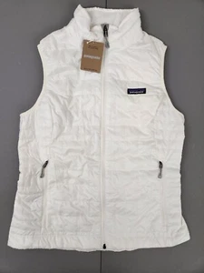 Patagonia Nano Puff Birch White Vest Women's Size Large New - Picture 1 of 12