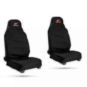 Per Ford Focus ST MK2 MK3 1+1 Recaro Bucket Coprisedile Arancione Impermeabile Nero - Foto 1 di 1