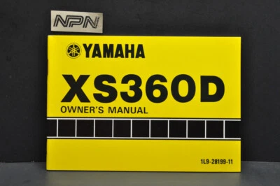 Vintage NOS 1977 Yamaha XS360 D Motorcycle Owners Manual First Edition - Image 1 of 4