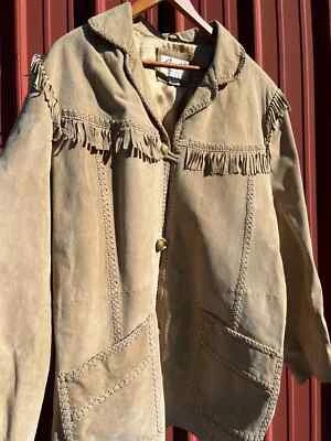 MENS SCULLY WESTERN STYLE SUEDE FRINGE JACKET - ACTUAL SIZE 40 BEAUTIFUL!! - Image 1 of 4