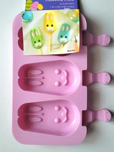 Easter Bunny Silicone Popsicle Mold Ice Soap Mold Mini Cake Mold Stencil Desert - Picture 1 of 6