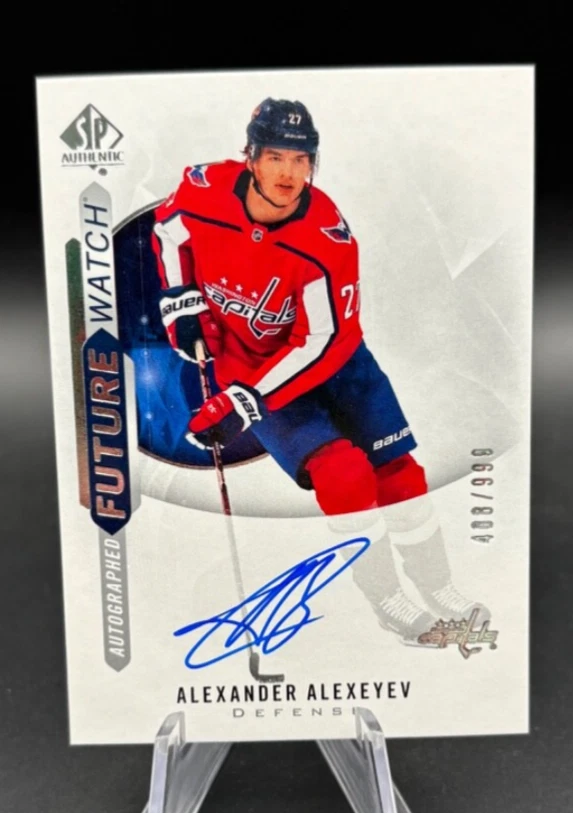2020-21 SP Authentic ALEXANDER ALEXEYEV Future Watch Auto /999 #190 Rookie - Image 1 of 3