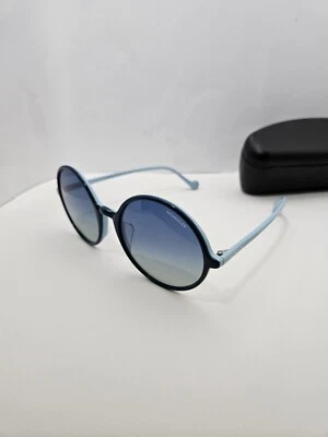 Moncler ML0149-H 92W Azul Dos Tonos Redondo Gafas de Sol Marco de Plástico 57-20-145 Foto 1 de 4