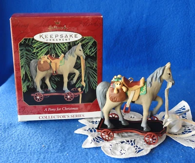 Hallmark Ornament 1999 A Pony For Christmas   #2 In Series - Image 1 of 4