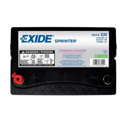 Exide Vehicle Battery - Fits Alfa Romeo AMERICAN AUGERS;BEARCAT;BEUTHLING MANU.C - Image 1 of 4