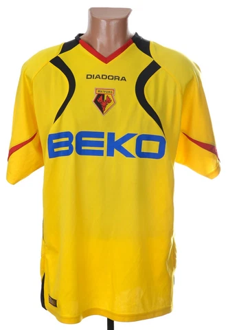 WATFORD 2007/2008 HOME FOOTBALL SHIRT JERSEY DIADORA SIZE L ADULT Cover