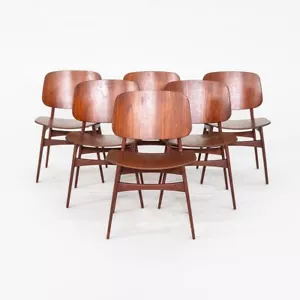 1950s Set of Six Borge Mogensen No. 155 Dining Chairs for Soborg Mobler in Teak - Picture 1 of 12