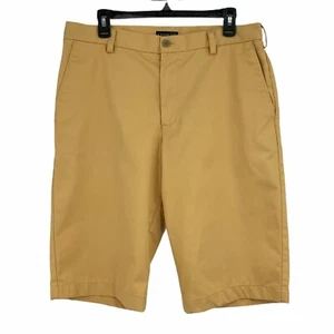 Men's Shorts Izod Sz 34 9610 Yellow Chino Flat Front 100% Cotton Pockets Zip Fly - Picture 1 of 6