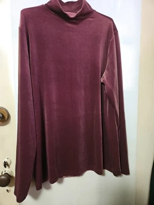 Forever 21 Men's Long Sleeve Mockneck Plum Knit Top  - Image 1 of 4