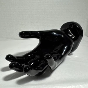 Portasapone a mano Nancy Funk ceramica California USA vintage da parete unico BLK - Foto 1 di 10